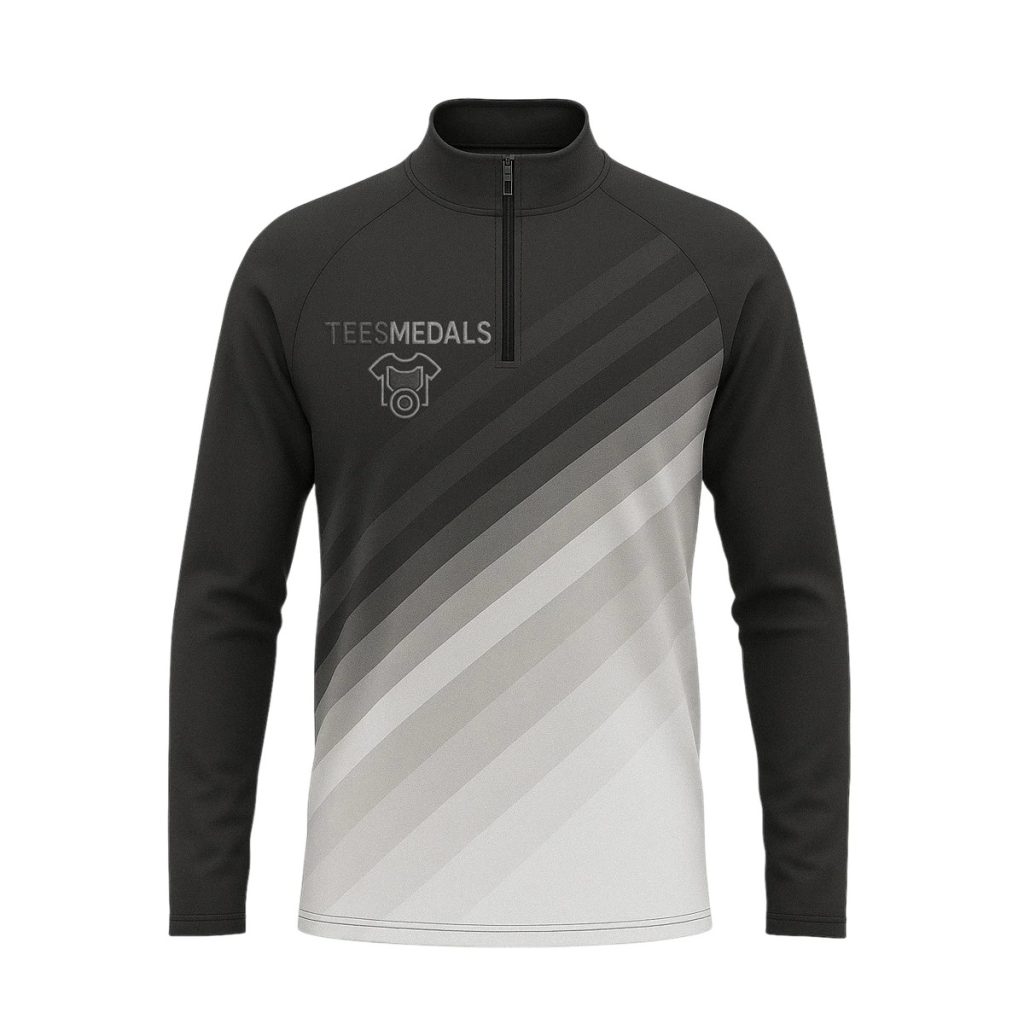 This custom printed running quarter-zip