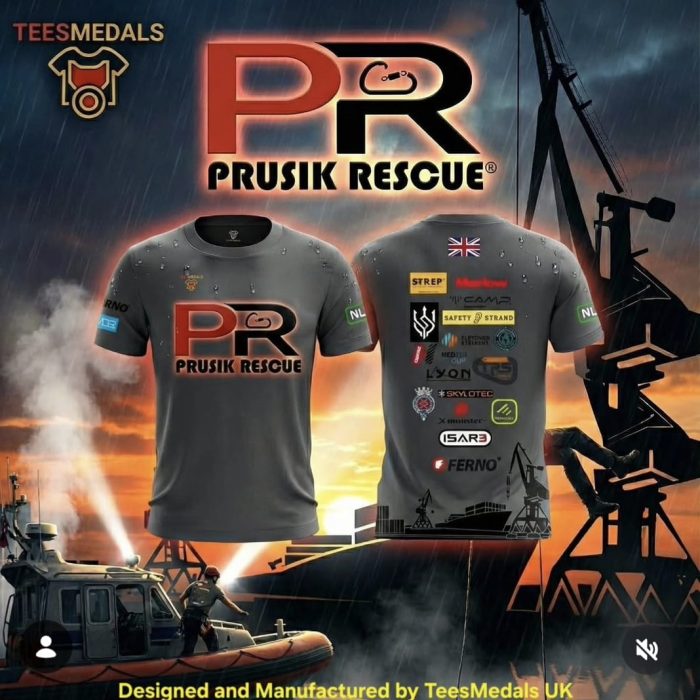 Prusik Rescue technical rescue team sports jersey front and back design